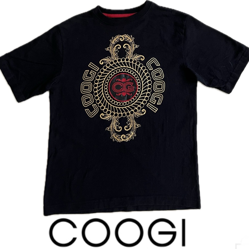 🔥COOGI Embroidered Crewneck Black T-shirt — Unisex Women’s Small or YOUTH 10/12
